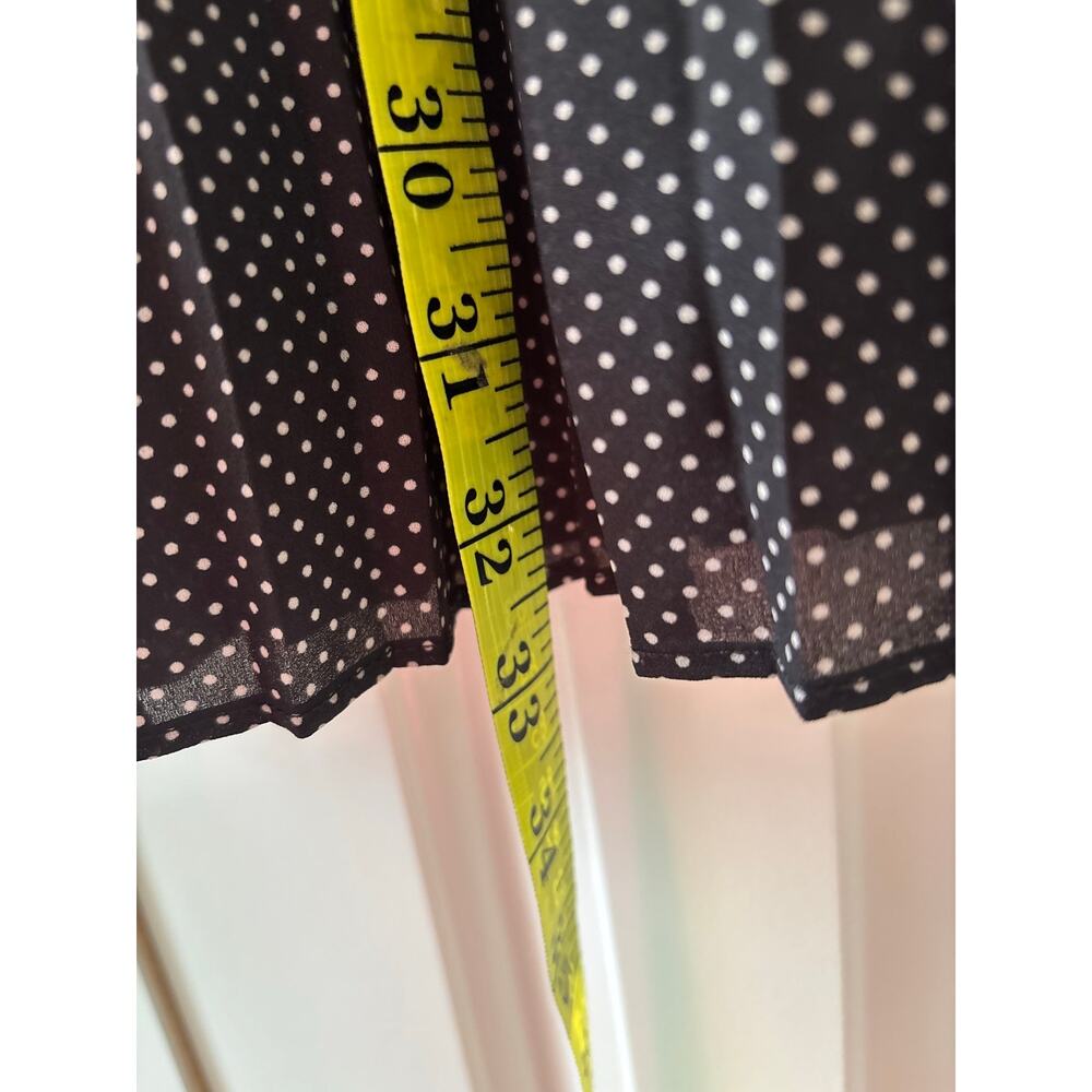 Jack Wills Black White Polka Dot Sleeveless Pleated Shirt Dress Women’s US 2 - Picture 12 of 13